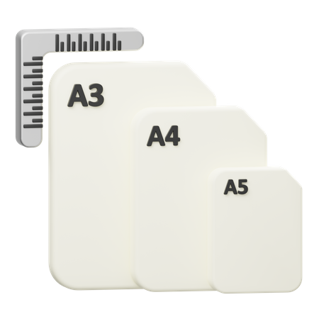 Paper Size  3D Icon