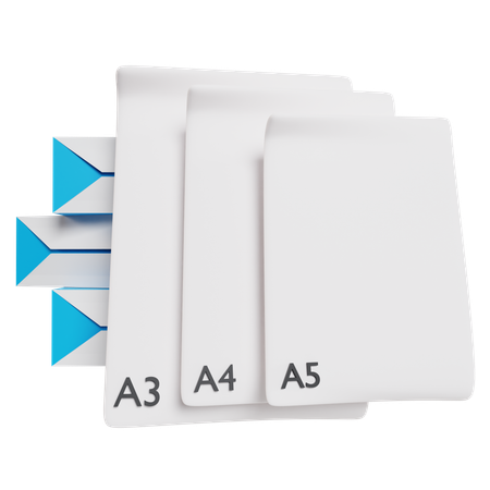 Paper Sizes  3D Icon