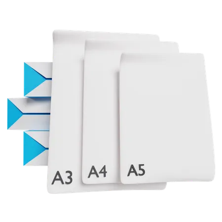 Paper Sizes  3D Icon