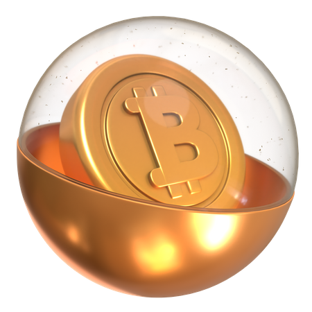 Bitcoin en puntos gacha  3D Icon