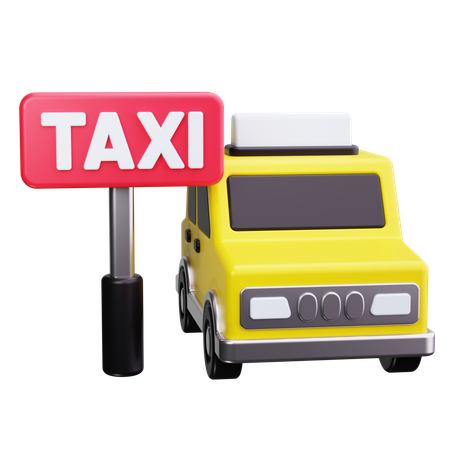 Parada de taxi  3D Icon