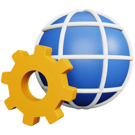 Paramètre Internet  3D Icon