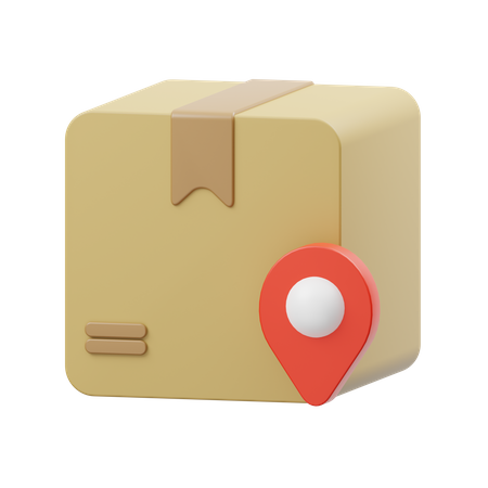 Parcel Delivery location  3D Icon