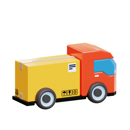 Parcel Delivery Truck  3D Icon