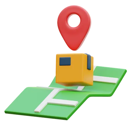 Parcel Drop Location  3D Illustration