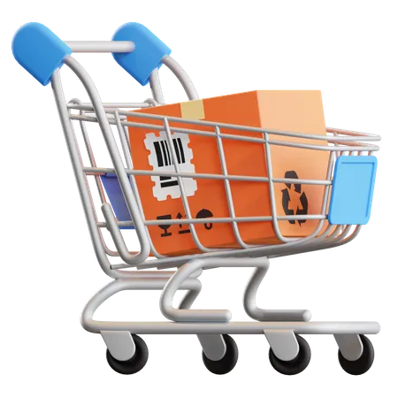 Parcel Trolley  3D Illustration