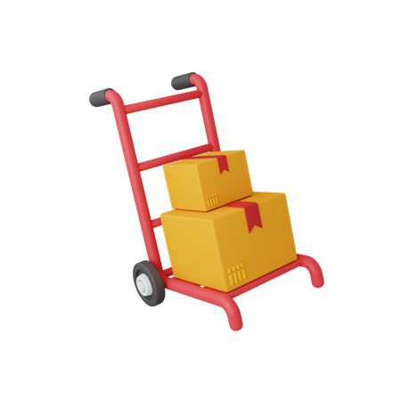 Parcel Trolley  3D Illustration