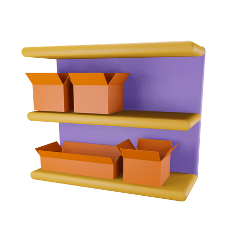 Parcel warehouse  3D Illustration