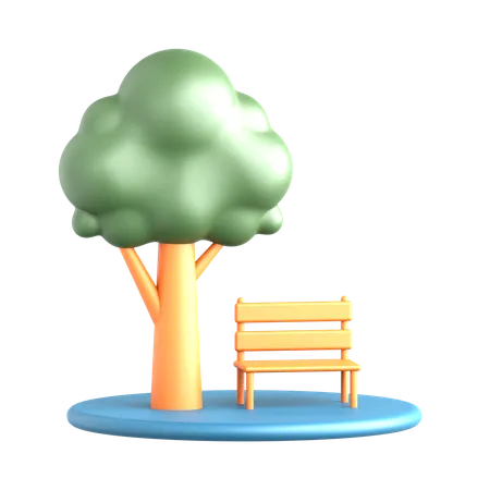 Park Bench  3D Icon