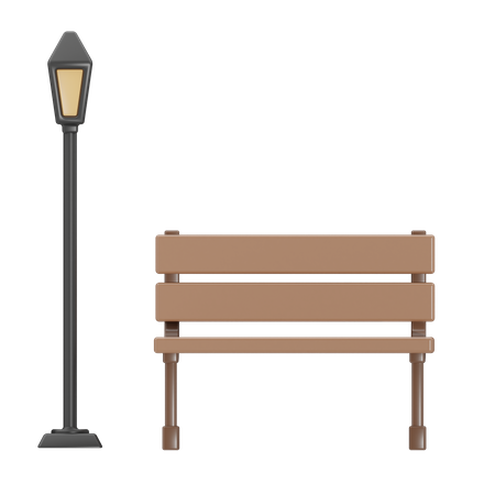 Park Bench  3D Illustration