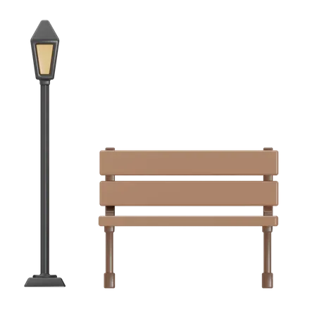 Park Bench  3D Illustration