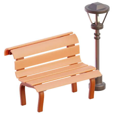 Park Bench  3D Icon