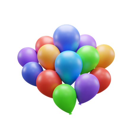 Party Balloons  3D Icon