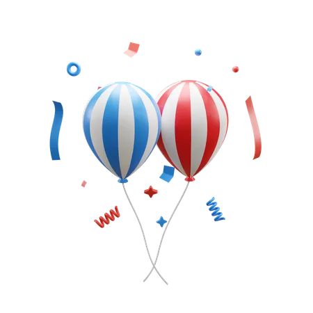 Party Balloons  3D Icon