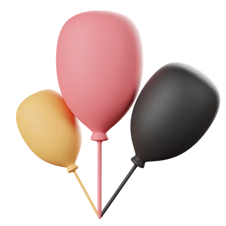 Party Balloons  3D Icon