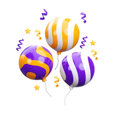 Party Balloons  3D Icon