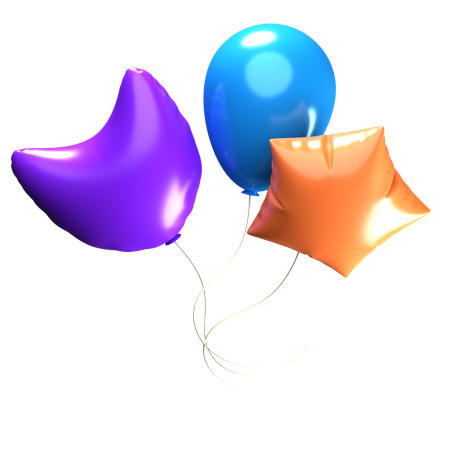 Party Balloons  3D Icon