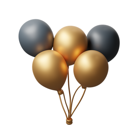 Party Balloons  3D Icon