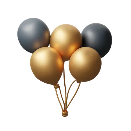 Party Balloons  3D Icon