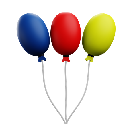 Party Balloons  3D Icon