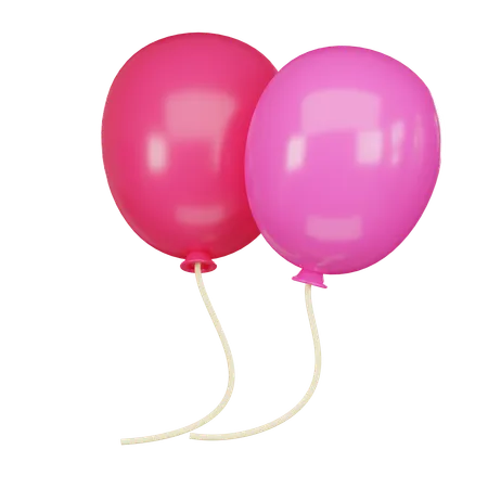 Party Balloons  3D Icon