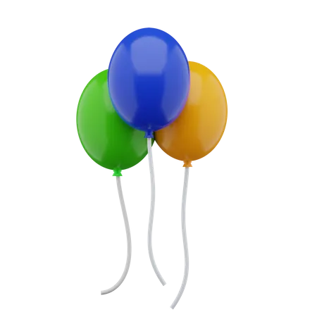 Party Balloons  3D Icon