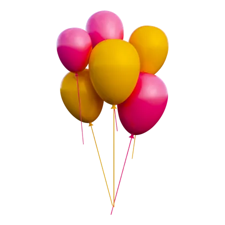 Party Balloons  3D Icon