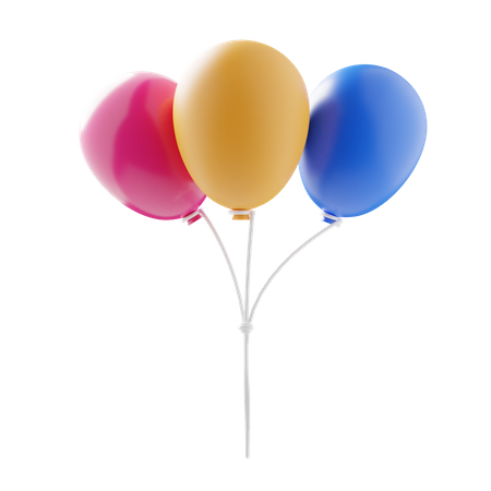 Party Balloons  3D Illustration