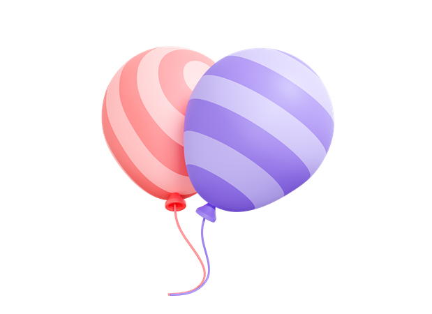 Party Balloons  3D Icon