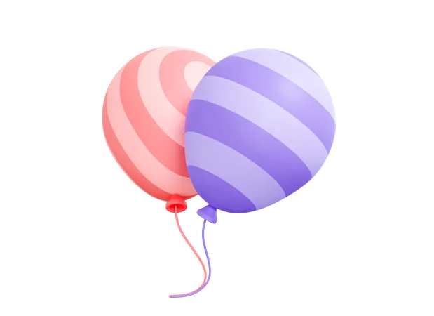 Party Balloons  3D Icon