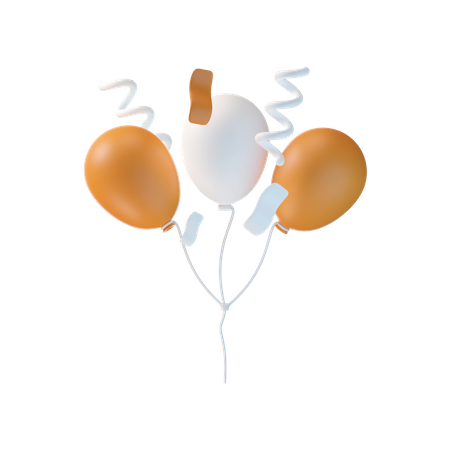 Party Balloons  3D Icon