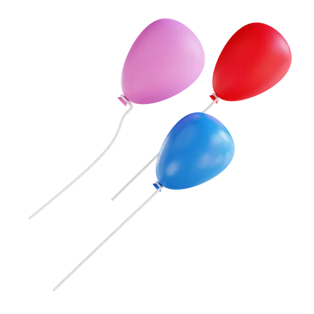 Party Balloons  3D Icon