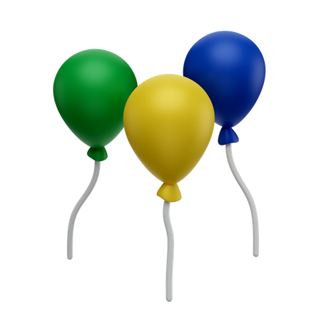 Party Balloons  3D Icon