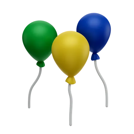 Party Balloons  3D Icon