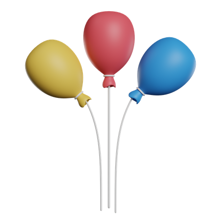 Party Balloons  3D Icon