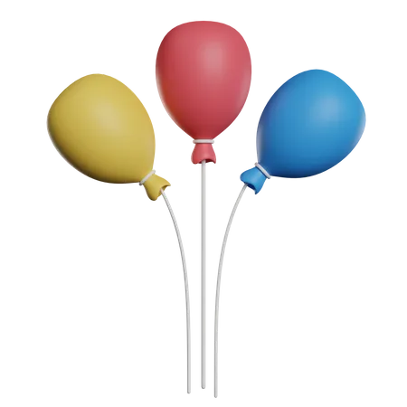 Party Balloons  3D Icon