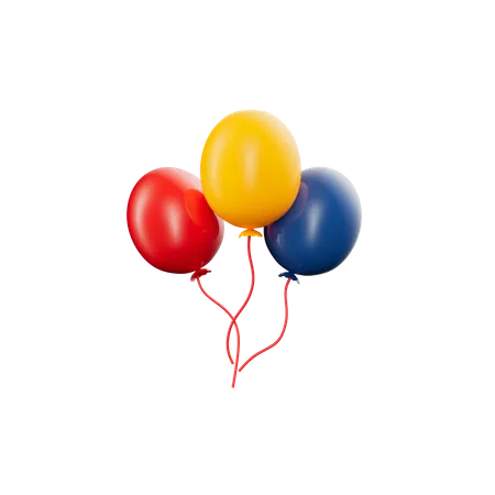 Party Balloons  3D Icon