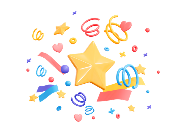 Party Confetti  3D Icon