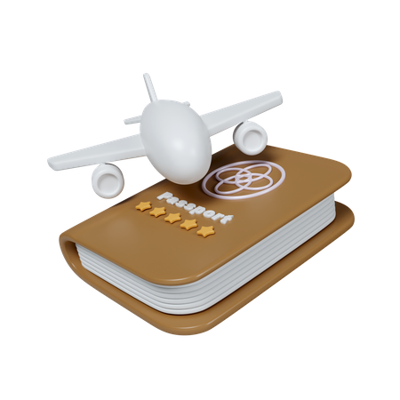 Pasaporte  3D Icon