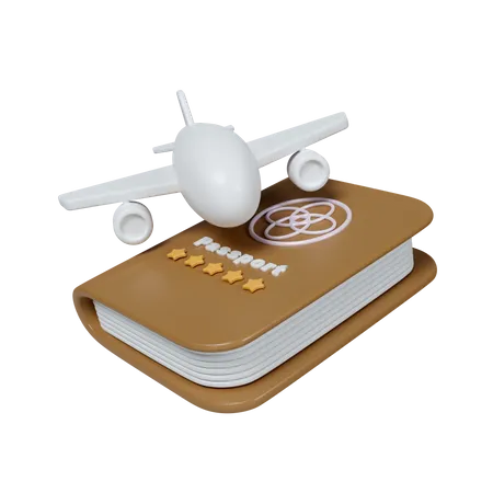 Pasaporte  3D Icon