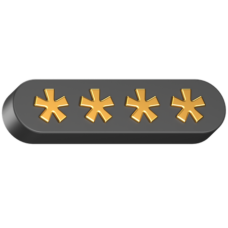 Password  3D Icon