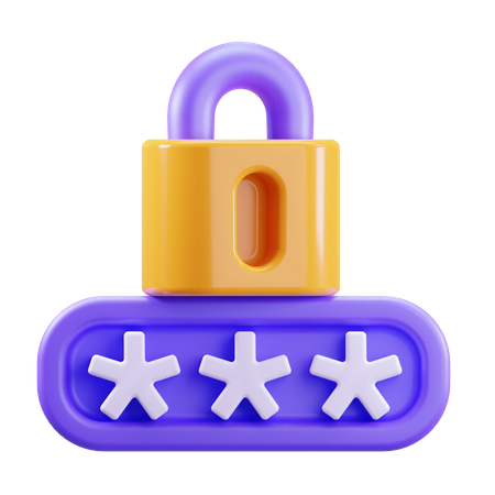 Password  3D Icon