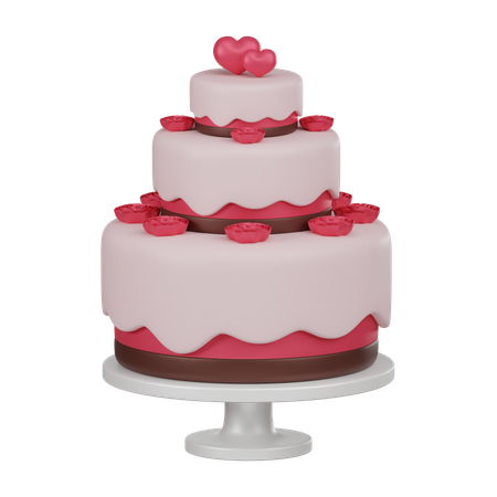 Pastel de boda  3D Icon