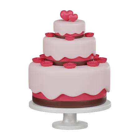 Pastel de boda  3D Icon