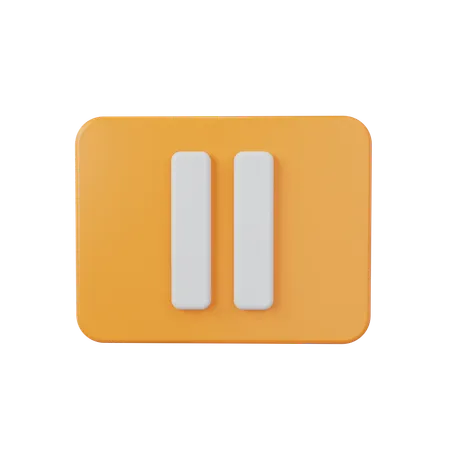 Pause Music  3D Icon