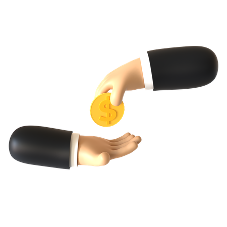 Paying Hand Gesture  3D Illustration