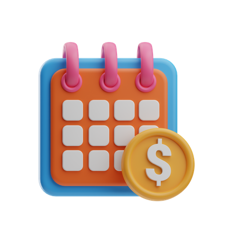 Payment Date  3D Icon