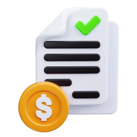 Payment Receipt  3D Icon