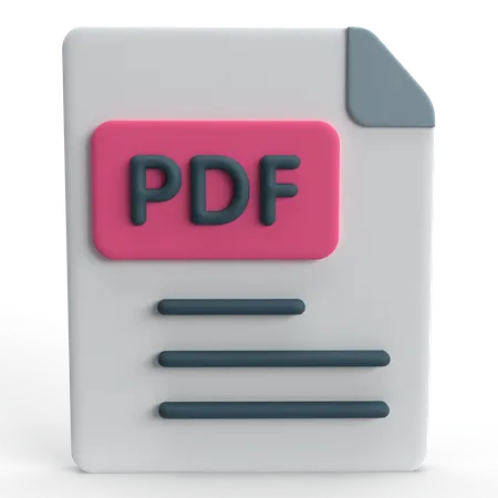 PDF  3D Icon