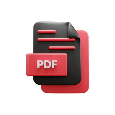 PDF 파일  3D Icon